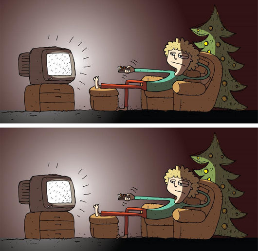 Watching Tv Differences Visual Wall Decal