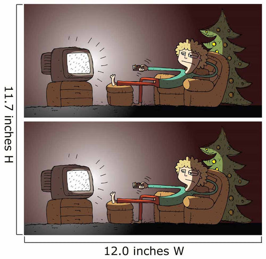 Watching Tv Differences Visual Wall Decal