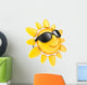 Sun and Glasses Wall Decal