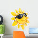 Sun and Glasses Wall Decal