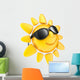Sun and Glasses Wall Decal