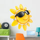 Sun and Glasses Wall Decal