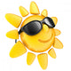 Sun and Glasses Wall Decal