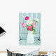 White and Pink Ranunculus Wall Decal