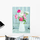 White and Pink Ranunculus Wall Decal
