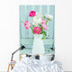 White and Pink Ranunculus Wall Decal