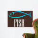 Vintage Illustration with Fish Wall Decal