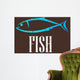 Vintage Illustration with Fish Wall Decal