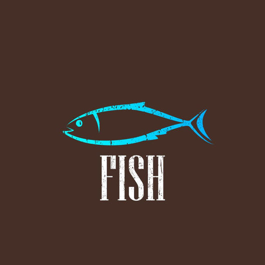 Vintage Illustration with Fish Wall Decal