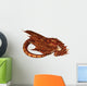 Red Scaled Dragon Sleeping Wall Decal