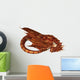 Red Scaled Dragon Sleeping Wall Decal