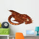 Red Scaled Dragon Sleeping Wall Decal