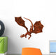 Red Scaled Dragon Swooping Wall Decal