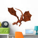 Red Scaled Dragon Swooping Wall Decal
