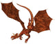 Red Scaled Dragon Swooping Wall Decal