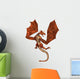Red Scaled Dragon Attacking Wall Decal