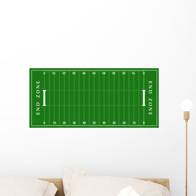 American Football Field Soccer Wall Decal Design 3 shown on a wall