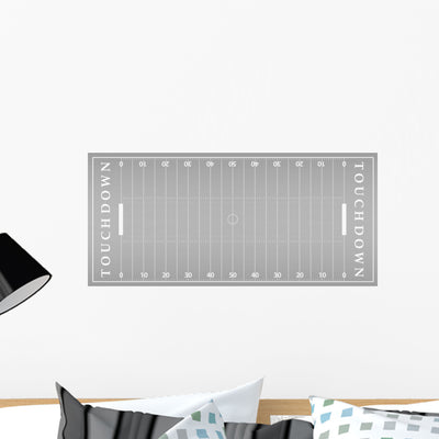 American Football Field Soccer Wall Decal Design 2 shown on a wall
