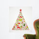 Merry Christmas Tree Shape Wall Decal
