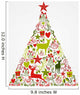 Merry Christmas Tree Shape Wall Decal