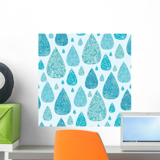 Vector Rain Drops Textured Wall Decal