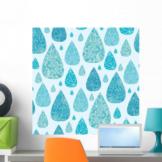 Vector Rain Drops Textured Wall Decal