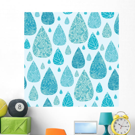 Vector Rain Drops Textured Wall Decal
