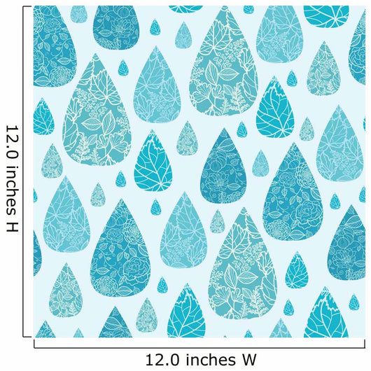 Vector Rain Drops Textured Wall Decal