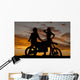 Silhouette Two Women Stand Wall Decal