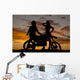 Silhouette Two Women Stand Wall Decal