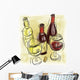 Wine Bottles and Wine Wall Decal