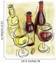 Wine Bottles and Wine Wall Decal