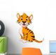 Cute Tiger Cartoon Posing Wall Decal