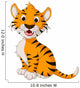 Cute Tiger Cartoon Posing Wall Decal
