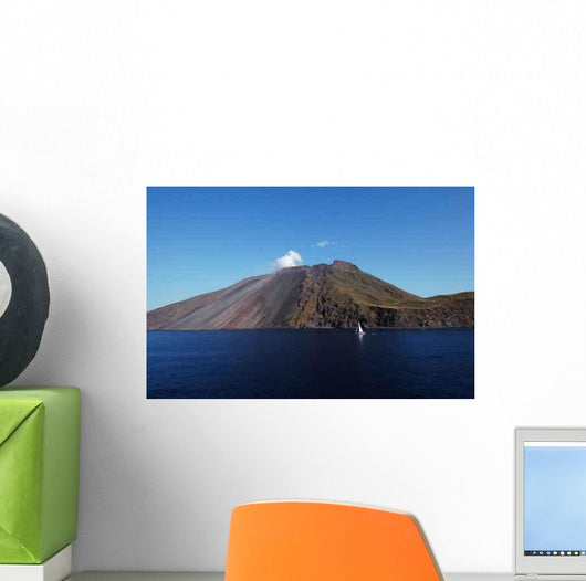 Vulcano Di Stromboli Visto Wall Decal