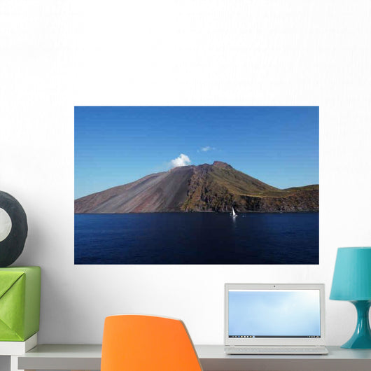 Vulcano Di Stromboli Visto Wall Decal