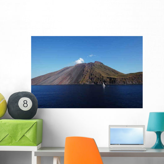 Vulcano Di Stromboli Visto Wall Decal