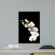 White Orchid Black Wall Decal