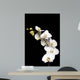 White Orchid Black Wall Decal