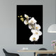 White Orchid Black Wall Decal