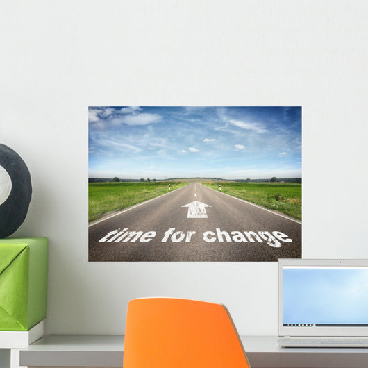 Road with Time for Wall Decal