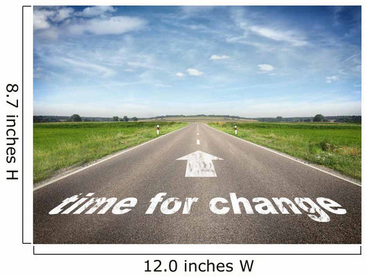 Road with Time for Wall Decal