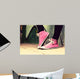 Up Pink Sneakers Worn Wall Decal
