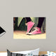 Up Pink Sneakers Worn Wall Decal