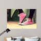 Up Pink Sneakers Worn Wall Decal