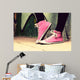 Up Pink Sneakers Worn Wall Decal