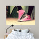 Up Pink Sneakers Worn Wall Decal