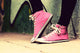 Up Pink Sneakers Worn Wall Decal