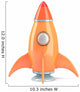 Cartoon-styled Spaceship Rocket Wall Decal