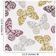 Vector Seamless Pattern with Colored Butterflies 